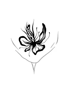 Abstrait végétal pubis