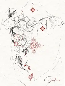 Dos florales ornementales 