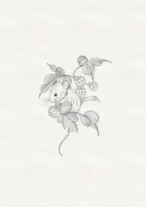 Souris des champs et framboises 